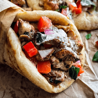 Souvlaki Pork Tenderloin Sandwich
