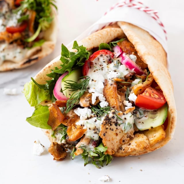 Vegetarian Pita Sandwich.