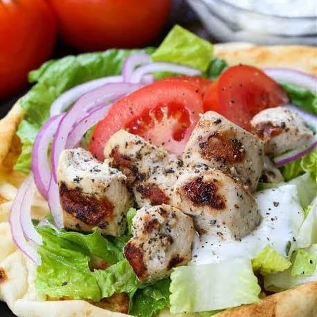 Chicken Souvlaki Sandwich.
