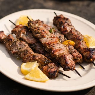 5 Skewers Pork Kebab Plate
