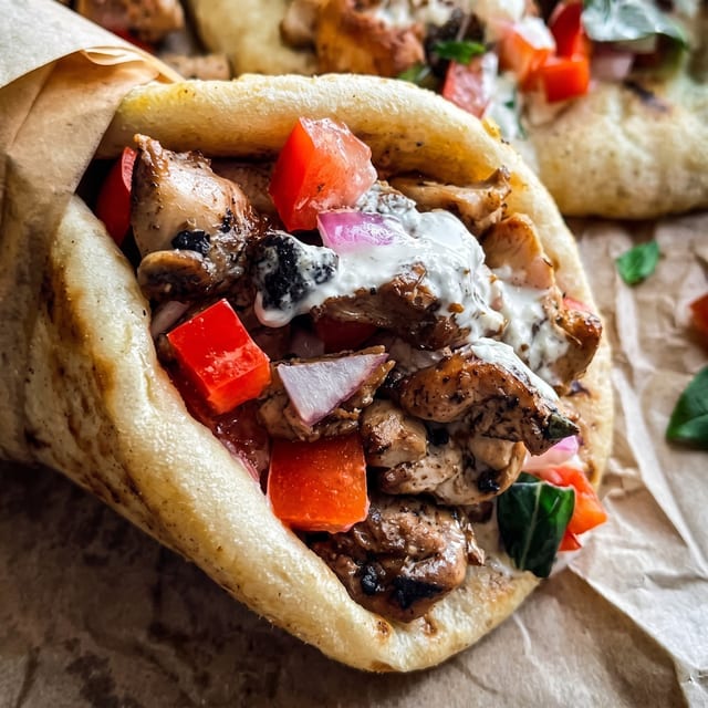 Souvlaki Pork Tenderloin Sandwich.